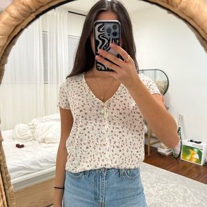 Sezane Floral Blouse
